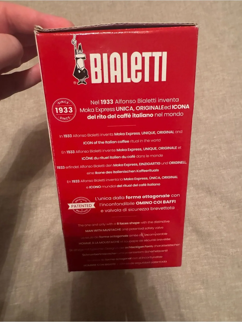 Bialetti Moka Express Stovetop Espresso Maker - 6 Cup- Brand New- Made in Italy